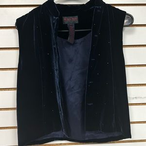 Sleeveless navy blue top size small